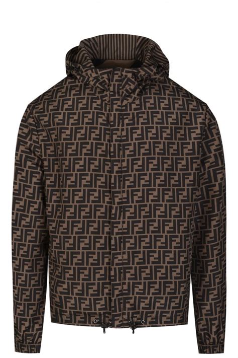 fendi mens printed windbreaker|fendi brown nylon windbreaker.